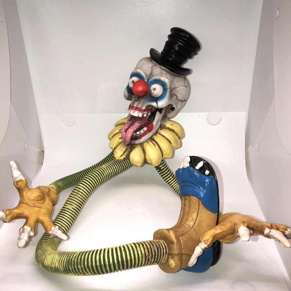 RARE Gemmy Evil Clown "Tangler" Halloween Prop 28" Horror Circus Carnival